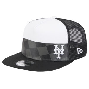 Men's New Era Black New York Mets Checkmate Trucker 9FIFTY Snapback Hat