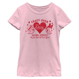 Youth Mad Engine Pink Daisy Duck Valentine's Day T-Shirt