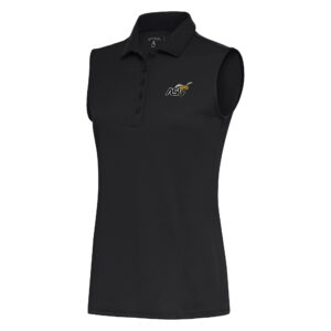 Women's Antigua Charcoal Alabama State Hornets Tribute Sleeveless Polo
