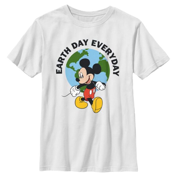 Youth Mad Engine White Mickey & Friends Earth Day Everyday Micky Mouse Graphic T-Shirt