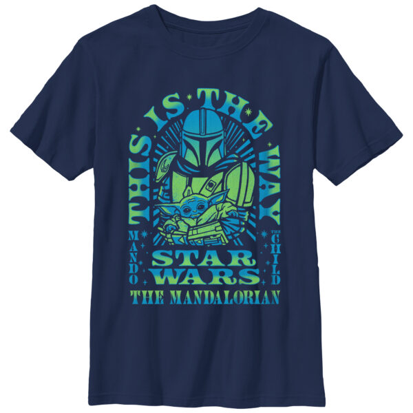 Youth Mad Engine  Navy The Mandalorian Boholorian Graphic T-Shirt