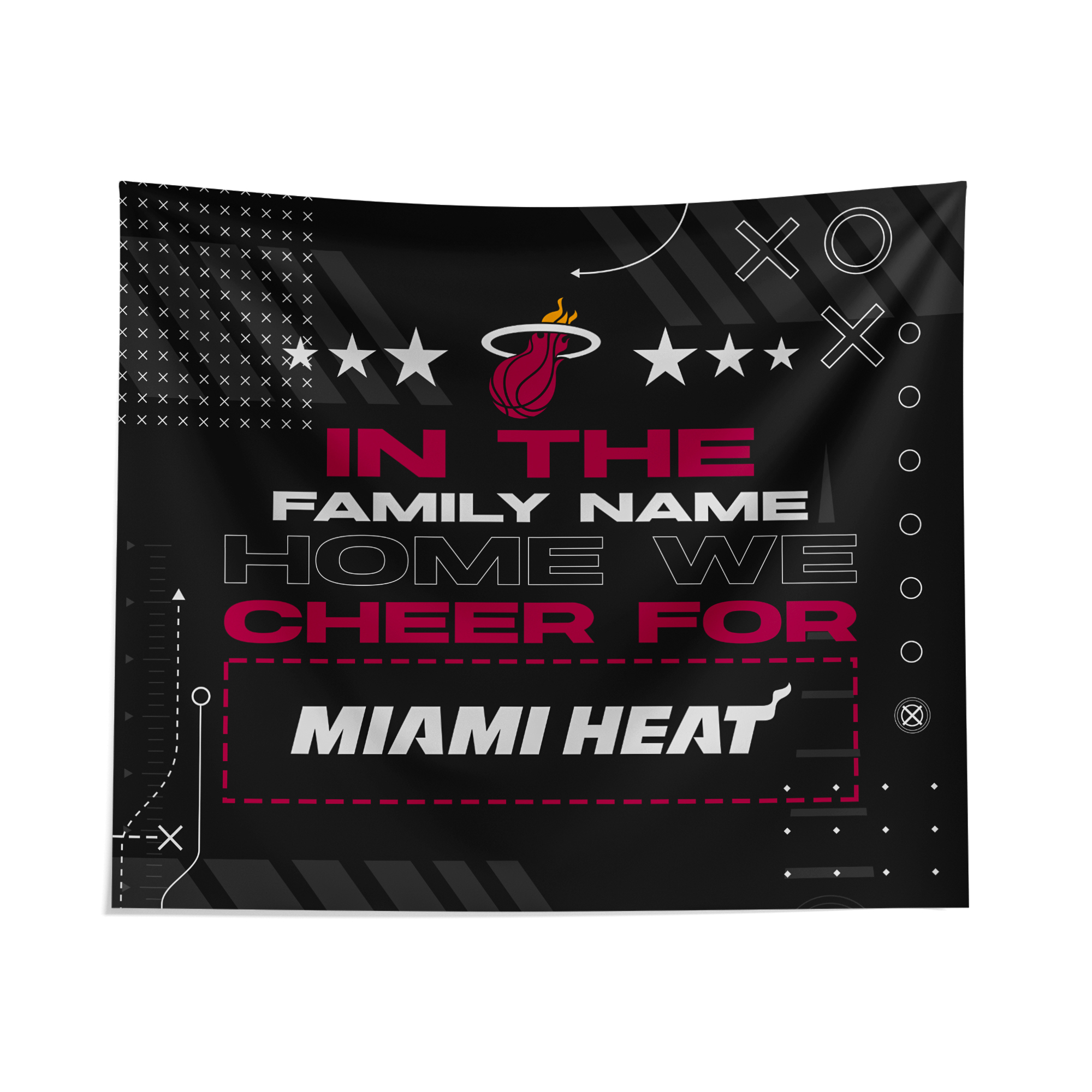 Pegasus Miami Heat 51" x 60" We Cheer For Personalized Wall Tapestry