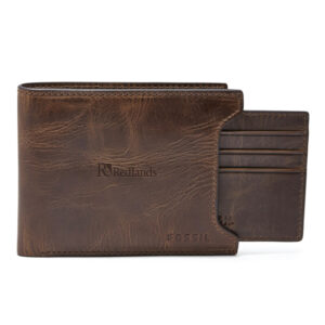 Fossil Brown University of Redlands Bulldogs Derrick Sliding Two-In-One Wallet
