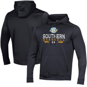 Men's Under Armour  Black Southern University Jaguars Baseball Pullover Hoodie