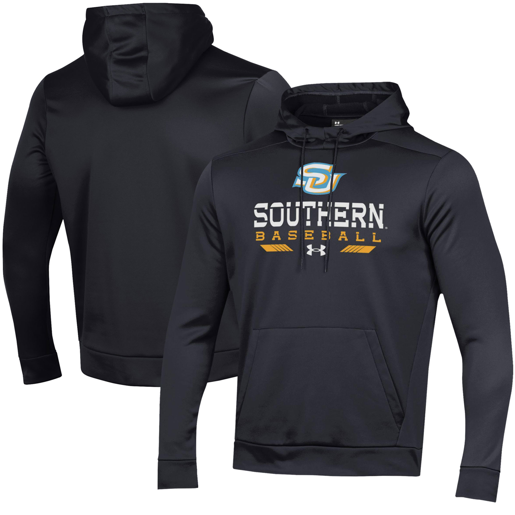 Men's Under Armour Black Southern University Jaguars Baseball Pullover Hoodie