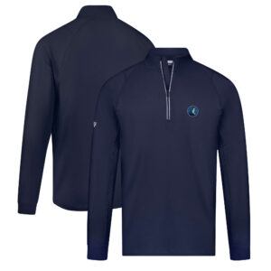 Men's Levelwear Navy Minnesota Timberwolves Theory Insignia Core Quarter-Zip Pullover Top