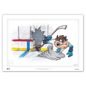 Tasmanian Devil Seattle Kraken 14" x 20" Looney Tunes Fine Art Print - Limited Edition