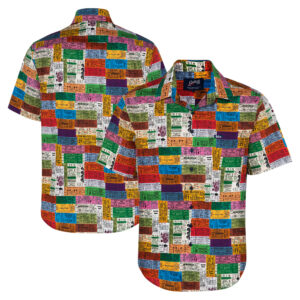 Men's Section 119 Red The Beatles Ticket Stub Button-Down Shirt