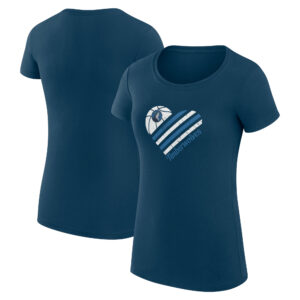 Women's G-III 4Her by Carl Banks  Navy Minnesota Timberwolves  Heart T-Shirt