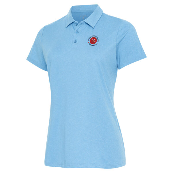 Women's 2024 U.S. Women's Open Antigua Heather Light Blue Matter Polo
