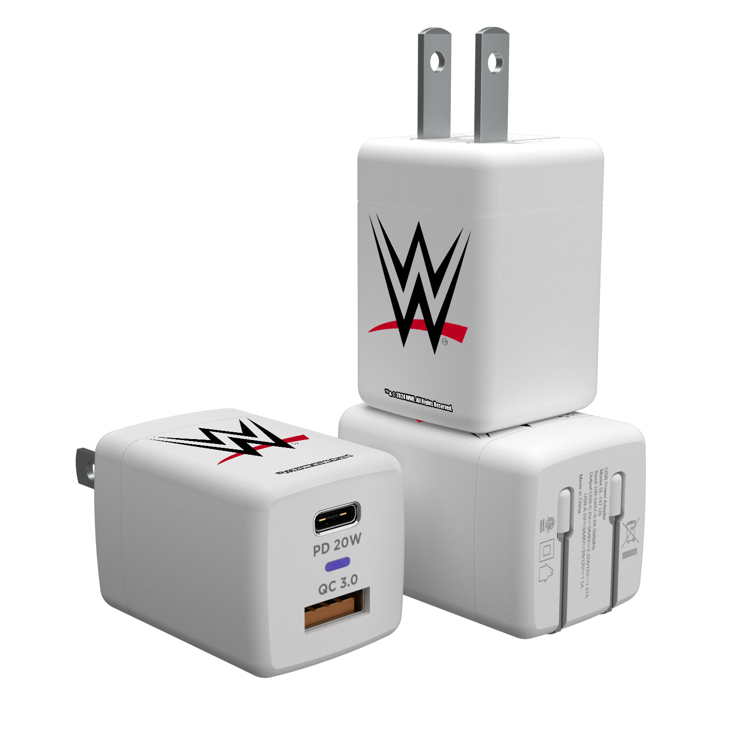 Keyscaper WWE Logo USB A/C Charger