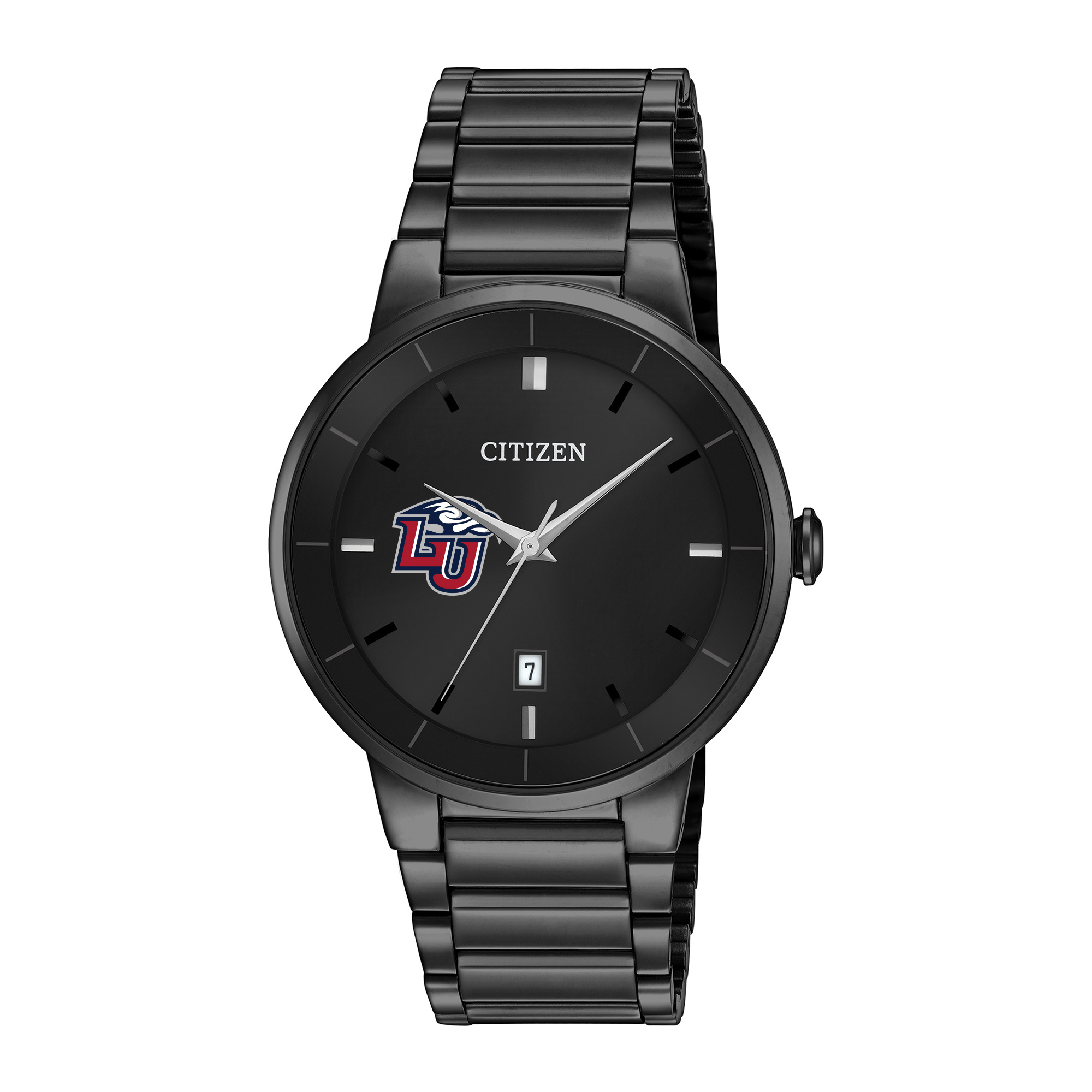Men's Citizen Watch Liberty Flames Black Dial Stainless Steel Watch