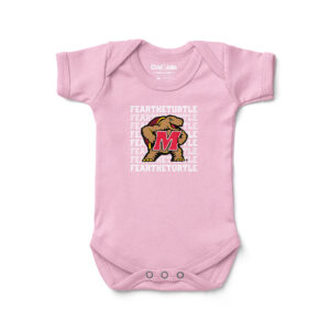 Infant Chad & Jake Pink Maryland Terrapins Retro Fear The Turtle Bodysuit