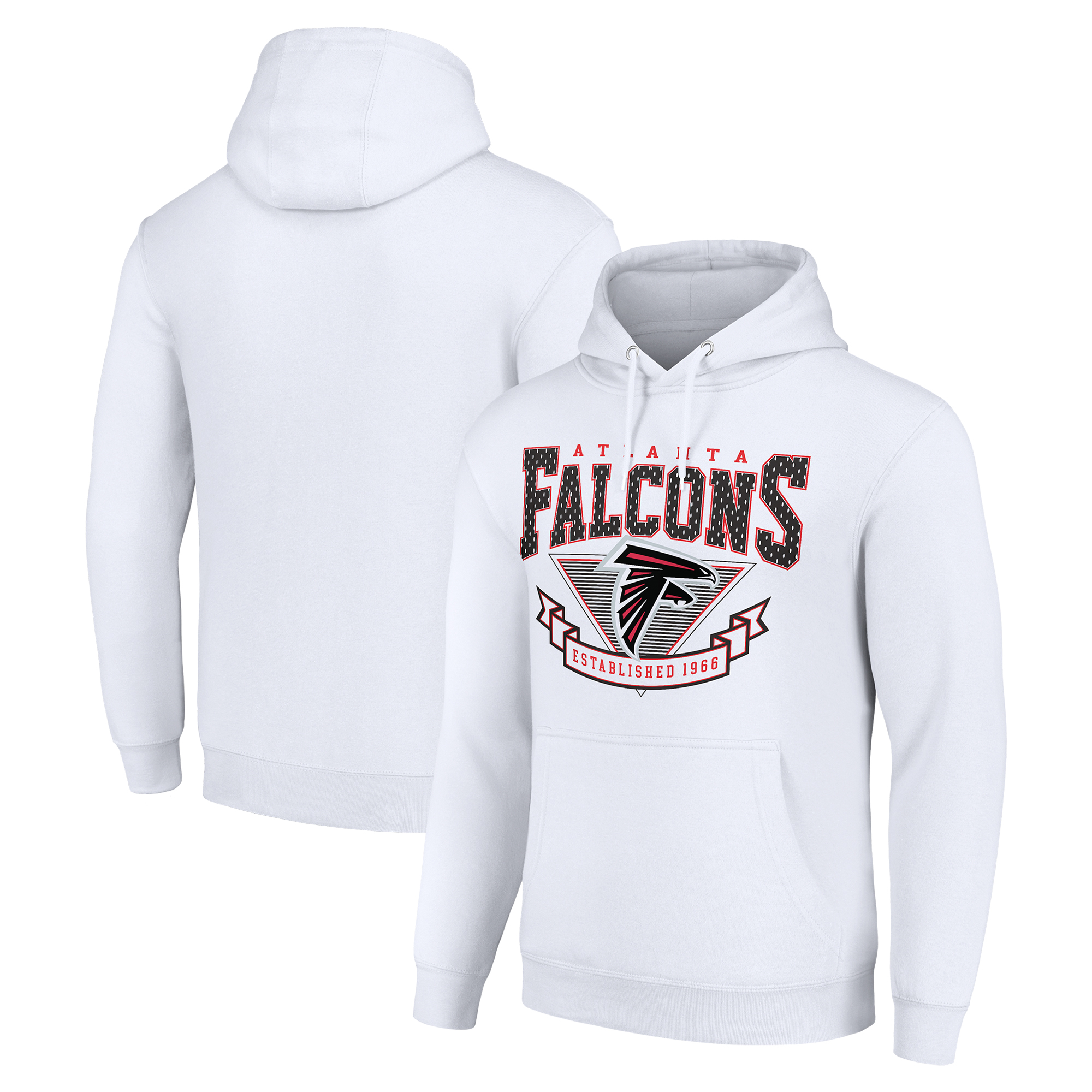 Men's Starter White Atlanta Falcons ‘80s Inspired Pullover Hoodie - Image 8
