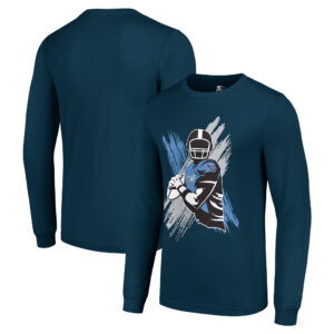 Men's Starter Navy Tennessee Titans Player X Logo Graphic Long Sleeve T-Shirt