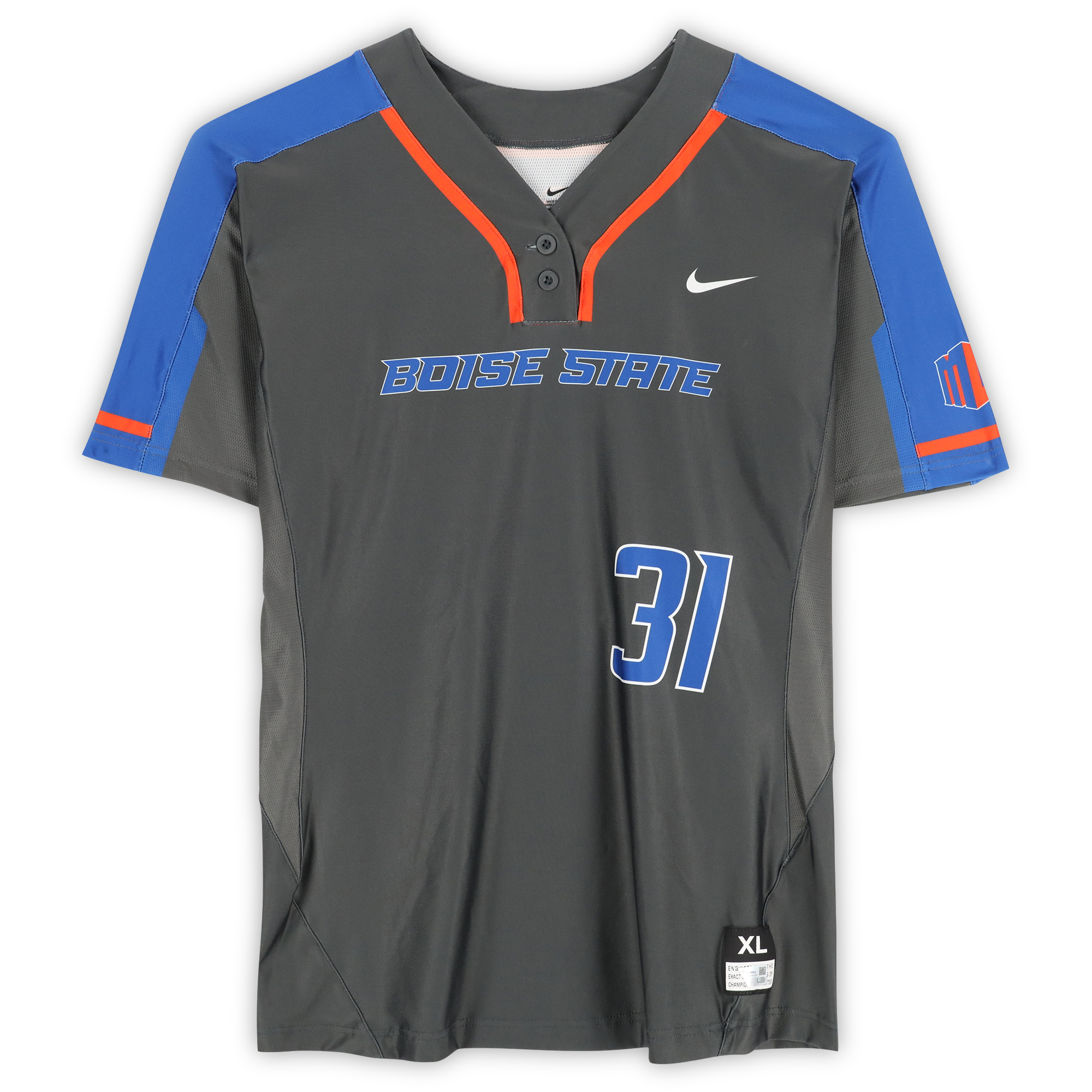 Boise State Broncos Team-Issued #31 Gray Jersey from the Softball Program - Size XL - Image 3
