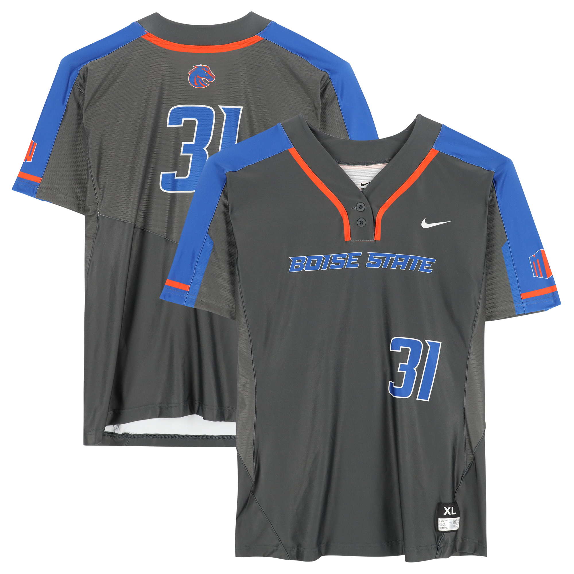 Boise State Broncos Team-Issued #31 Gray Jersey from the Softball Program - Size XL