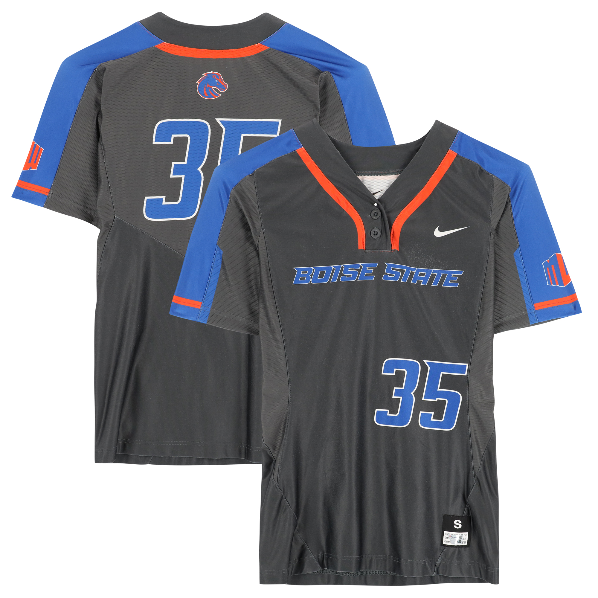 Boise State Broncos Team-Issued #35 Gray Jersey from the Softball Program - Size S - Image 2