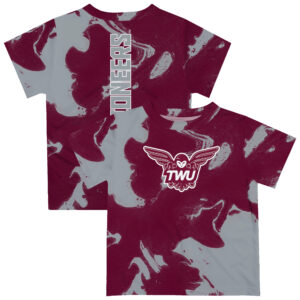 Infant Vive La Fete Maroon/Gray Texas Woman's Pioneers Marble Print T-Shirt