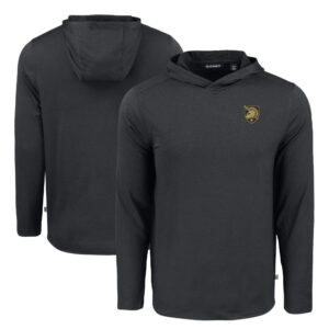 Men's Cutter & Buck Black Army Black Knights Coastline Epic Comfort Eco Recycled Long Sleeve Hoodie T-Shirt
