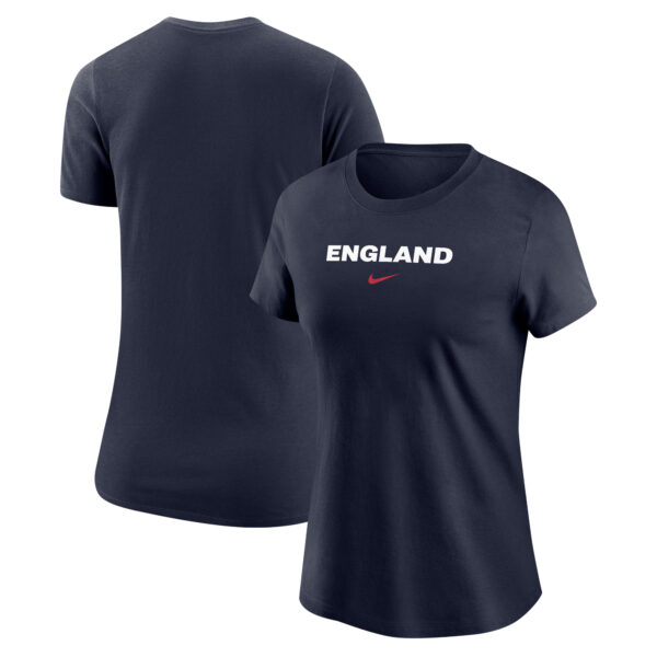 Women's Nike  Navy England National Team Wordmark T-Shirt