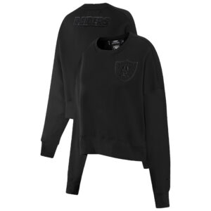 Women's Pro Standard Black Las Vegas Raiders Neutral Fleece Pullover Sweatshirt