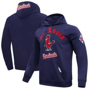 Men's Pro Standard Navy St. Louis Cardinals Old English Fleece Pullover Hoodie