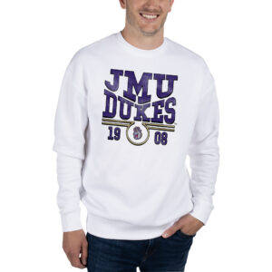 Unisex Uscape Apparel White James Madison Dukes Coastal Fleece Pullover Sweatshirt