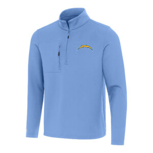 Men's Antigua Powder Blue Los Angeles Chargers Insider Quarter-Zip Pullover Top