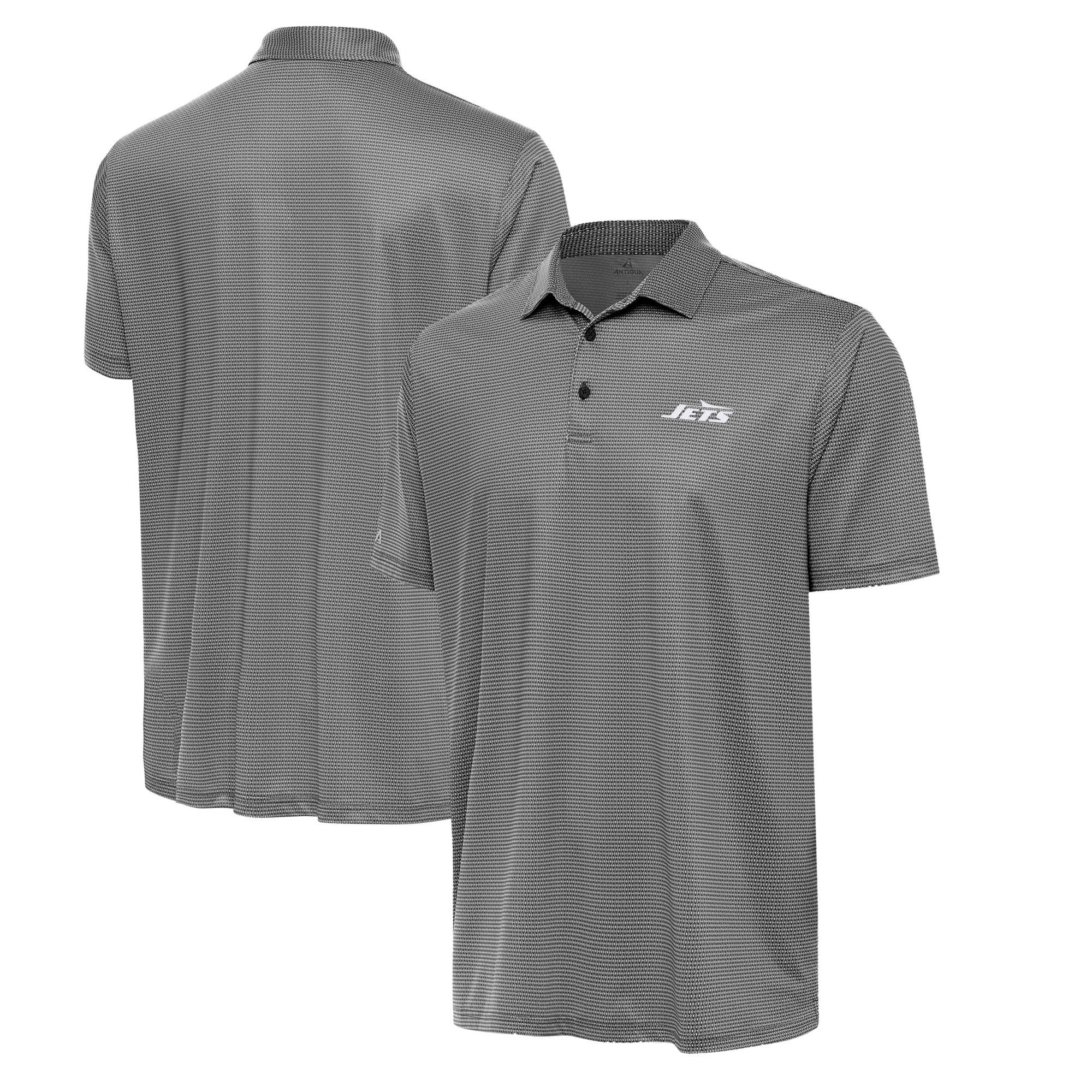 Men's Antigua White/Black New York Jets Rings Polo