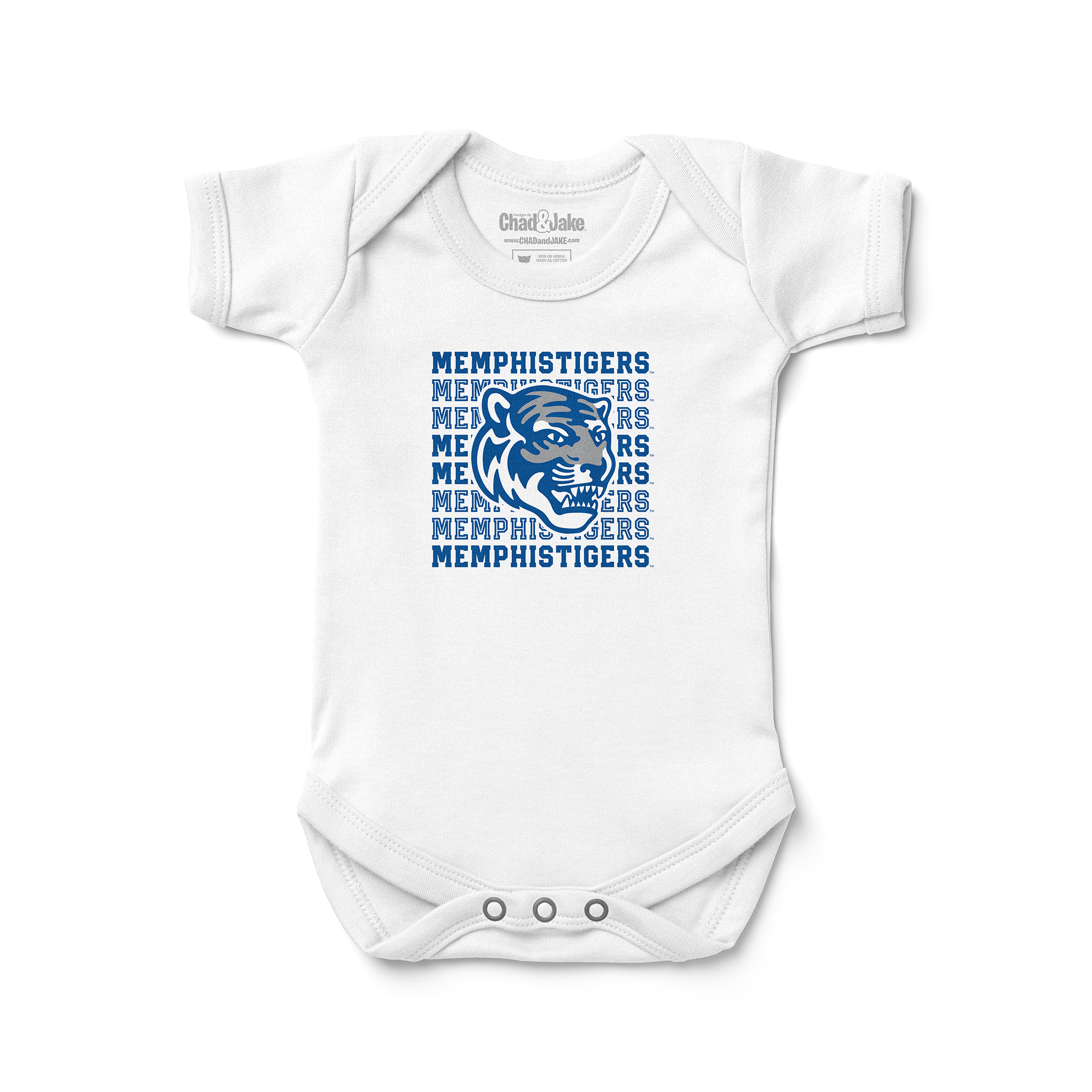 Newborn & Infant Chad & Jake White Memphis Tigers Retro Bodysuit