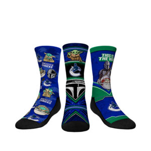 Youth Rock Em Socks Vancouver Canucks The Mandalorian 3-Pack Crew Socks