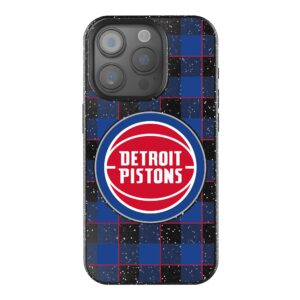 Keyscaper Detroit Pistons Plaid Bling iPhone Case