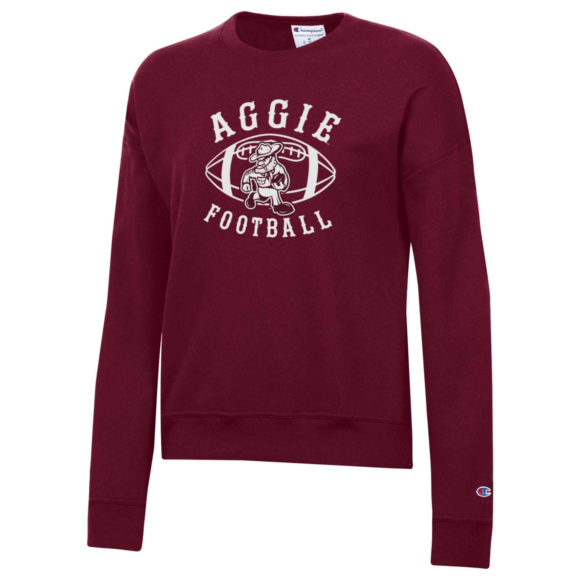 Women's Champion Maroon Texas A&M Aggies Ol' Sarge Fleece Crewneck Pullover Sweatshirt - Image 3
