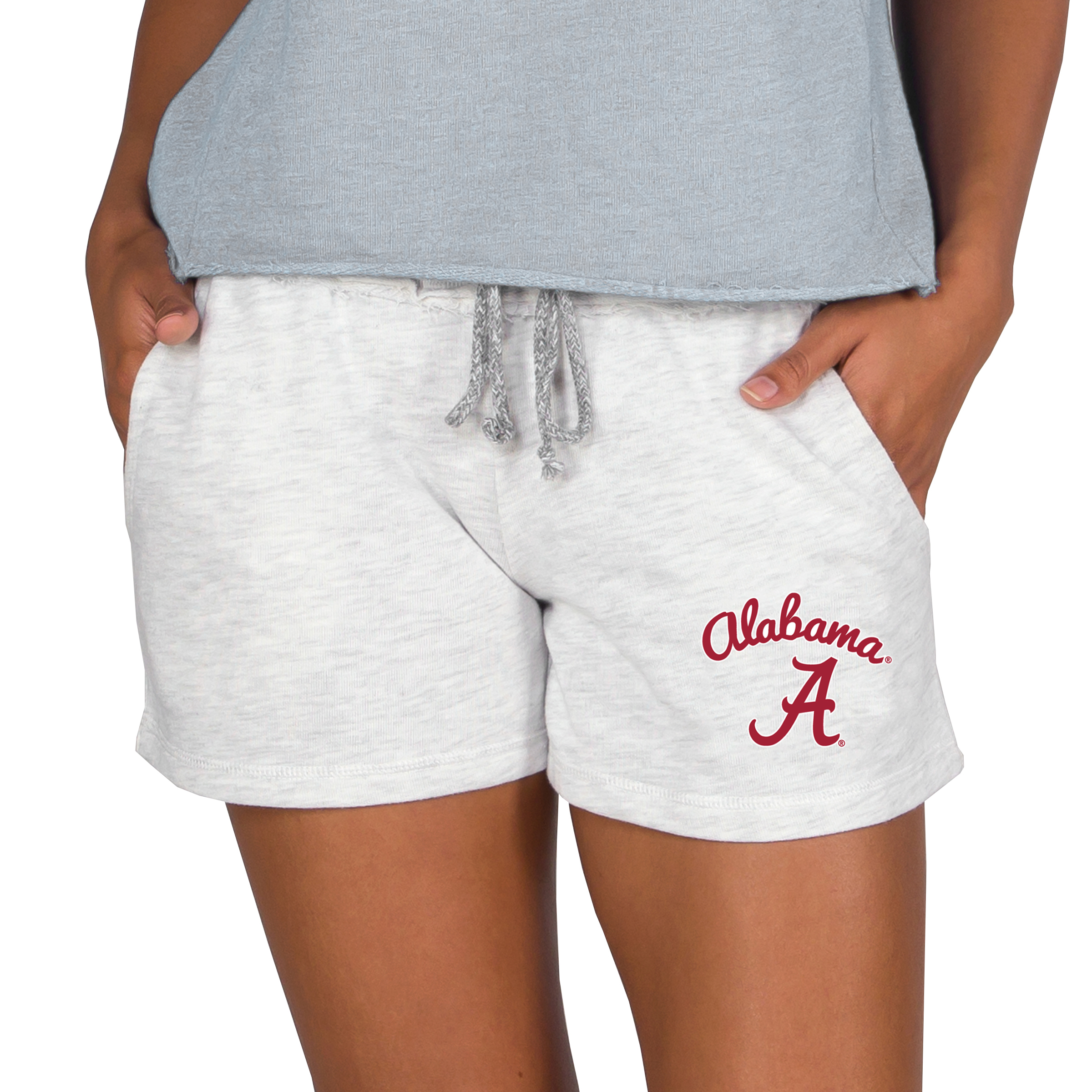 Women's Concepts Sport Ash Alabama Crimson Tide Mainstream French Terry Tri-Blend Shorts