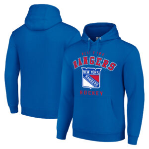 Men's Starter Royal New York Rangers  Logo Pullover Hoodie