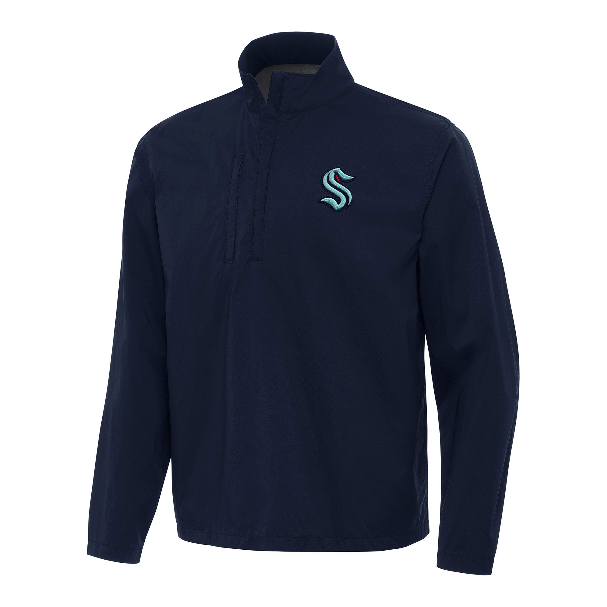Men's Antigua Navy Seattle Kraken Brisk Quarter-Zip Windbreaker