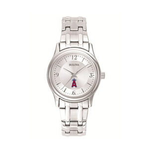 Women's Bulova Silver Los Angeles Angels Stainless Steel Watch