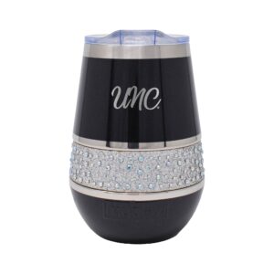 Black North Carolina Tar Heels 12oz. MyBevi Rhinestone Hollywood Rocks Tumbler