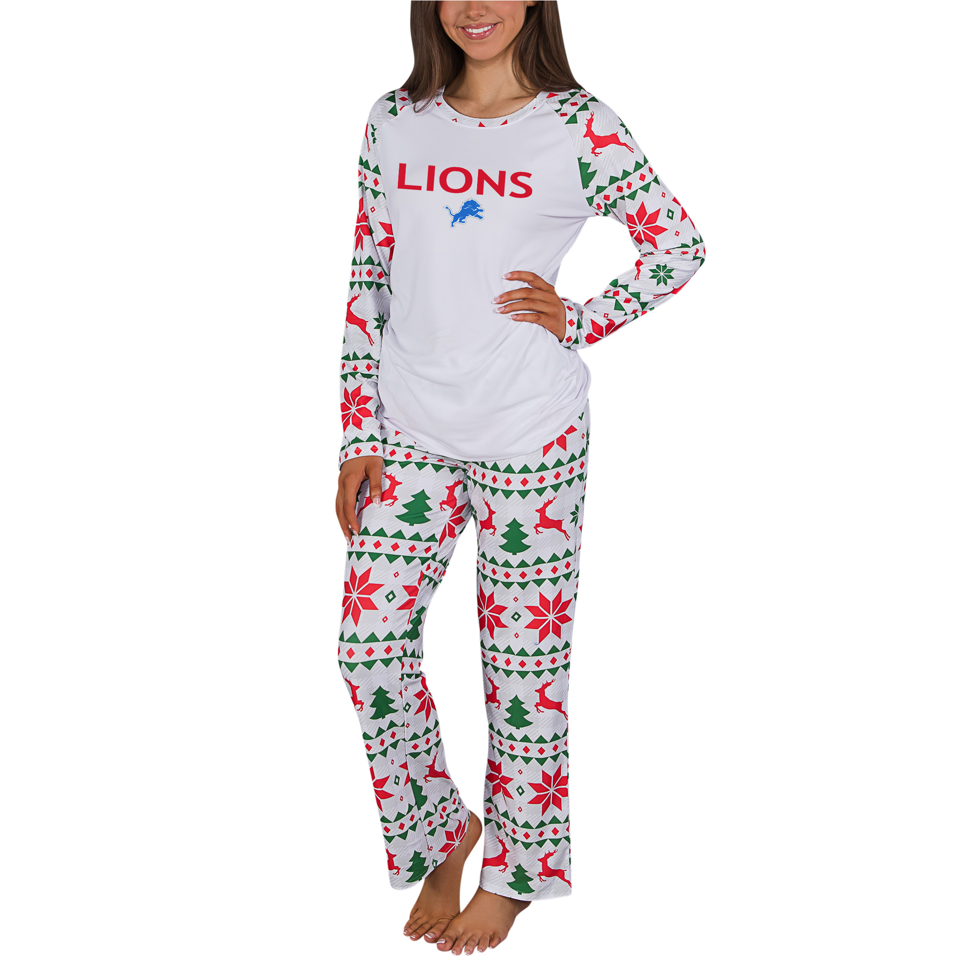 Women's Concepts Sport Detroit Lions Tidings Knit Long Sleeve Top & Pants Set