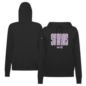 Women's Levelwear Black San Jose Sharks Adorn Persevere Pullover Hoodie