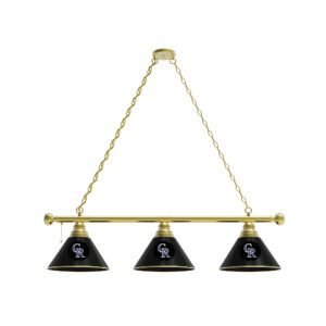 Colorado Rockies 3-Shade Billiard Light with Brass Fixture