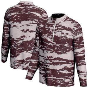 Men's ProSphere Maroon Mississippi State Bulldogs Fortitude 2.0 Quarter-Zip Pullover
