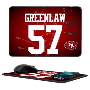 Keyscaper Dre Greenlaw San Francisco 49ers Wireless Charger and Mouse Pad