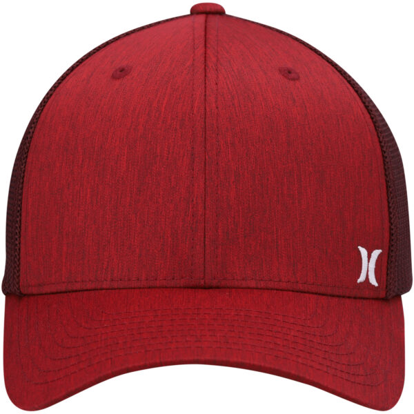 Men's Hurley Heather Red Mini Icon Trucker Flex Fit Hat - Image 7