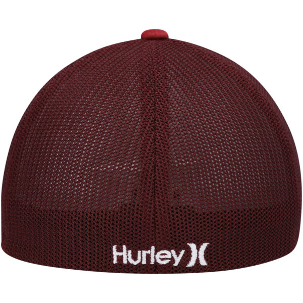 Men's Hurley Heather Red Mini Icon Trucker Flex Fit Hat - Image 9
