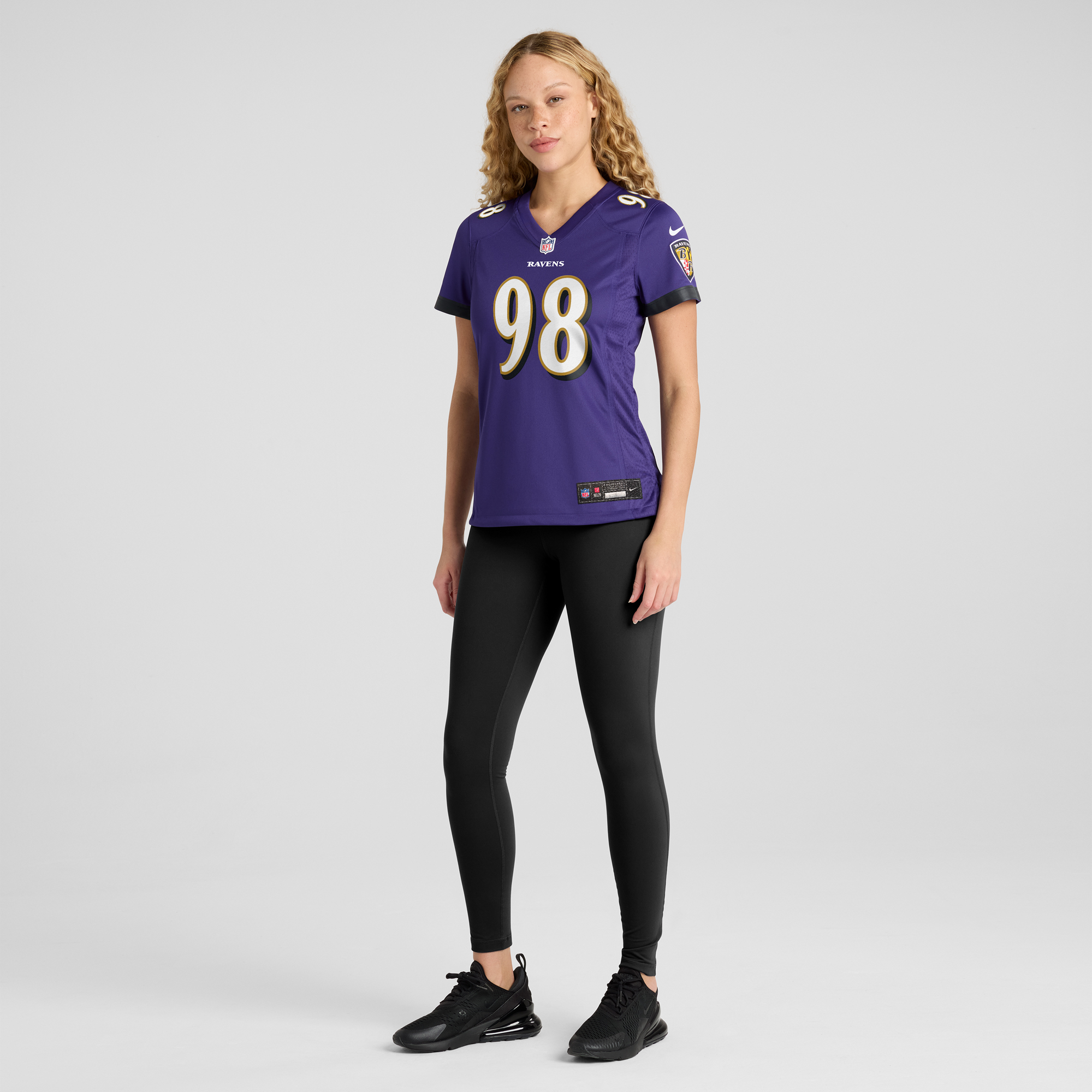 Women's Nike Travis Jones Purple Baltimore Ravens Player Game Jersey - Image 8