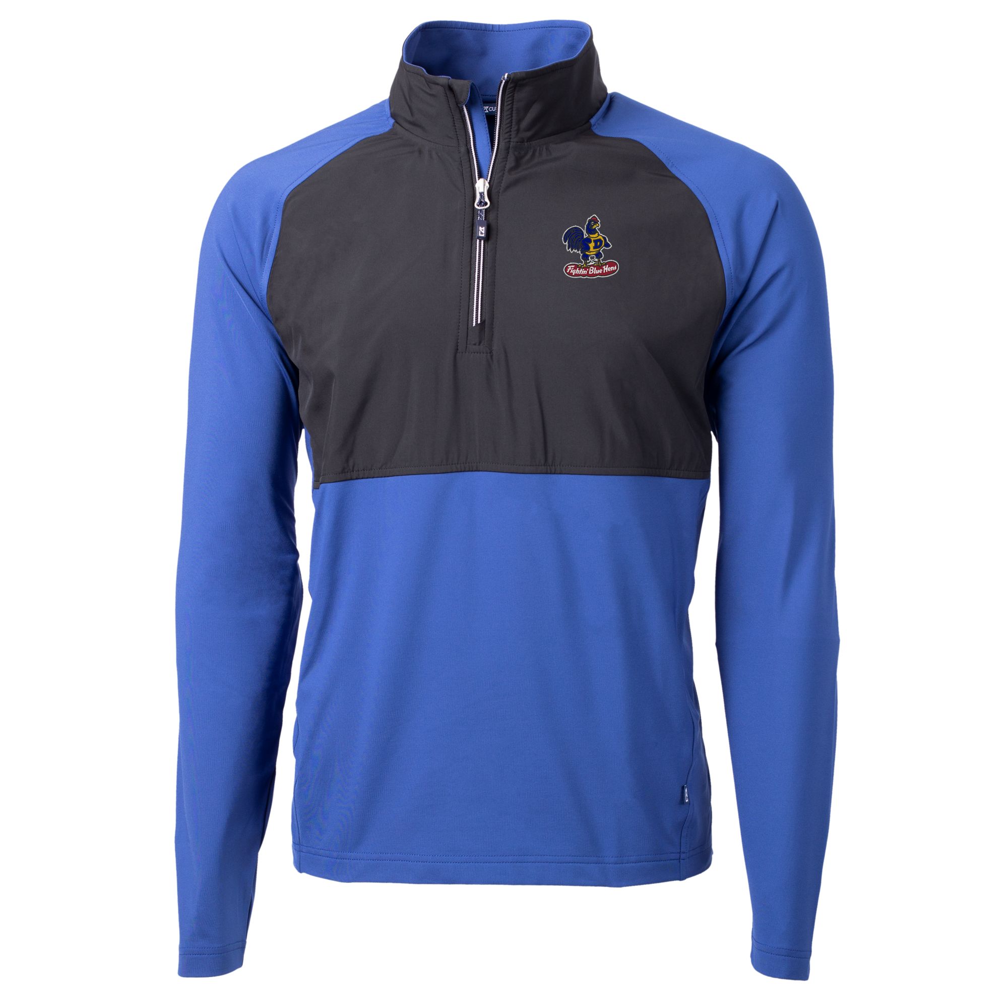 Men's Cutter & Buck Royal Delaware Fightin' Blue Hens Adapt Eco Knit Hybrid Recycled Quarter-Zip Pullover Top - Image 6