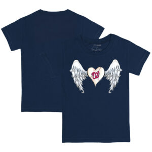 Infant Tiny Turnip Navy Washington Nationals Angel Wings T-Shirt