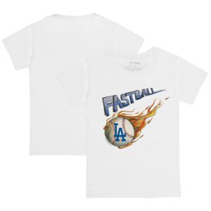 Toddler Tiny Turnip White Los Angeles Dodgers Fastball T-Shirt
